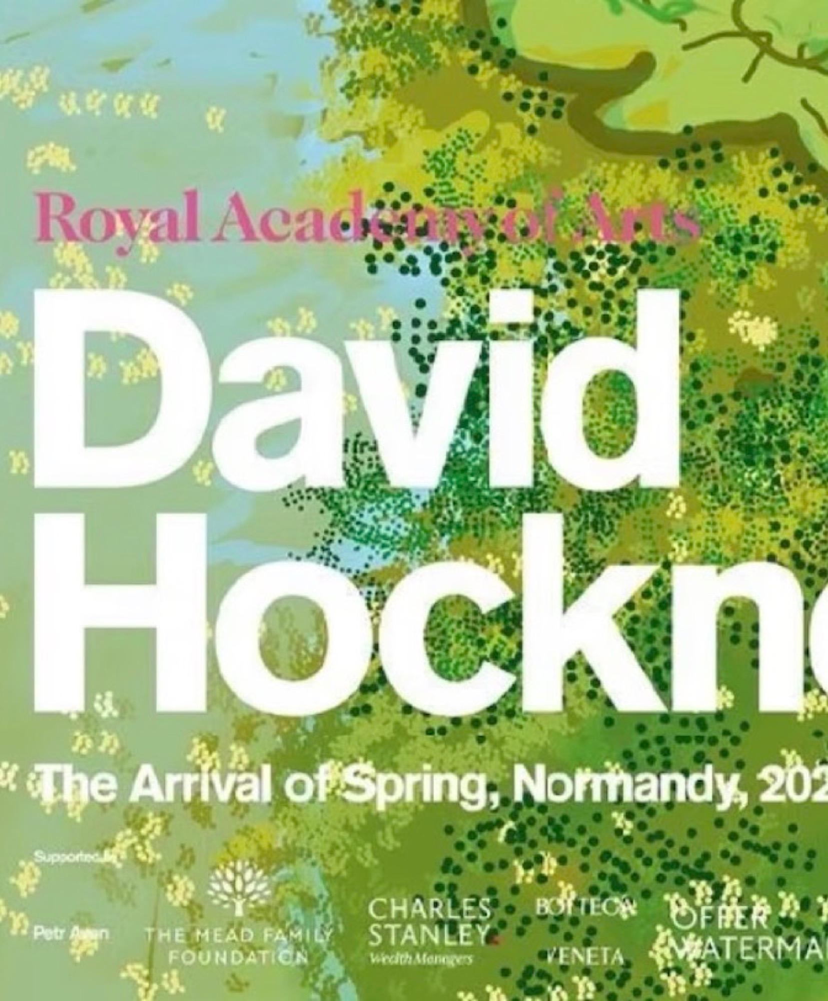 David Hockney The Arrival of Spring, Normandy Royal Academy Exhibition Poster For Sale 1