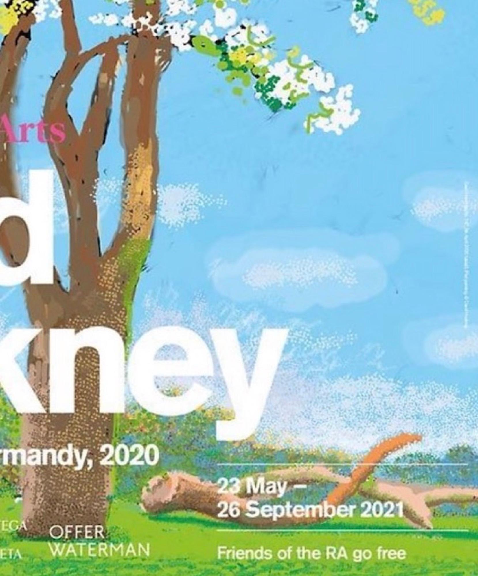 David Hockney The Arrival of Spring, Normandy Royal Academy Exhibition Poster For Sale 2