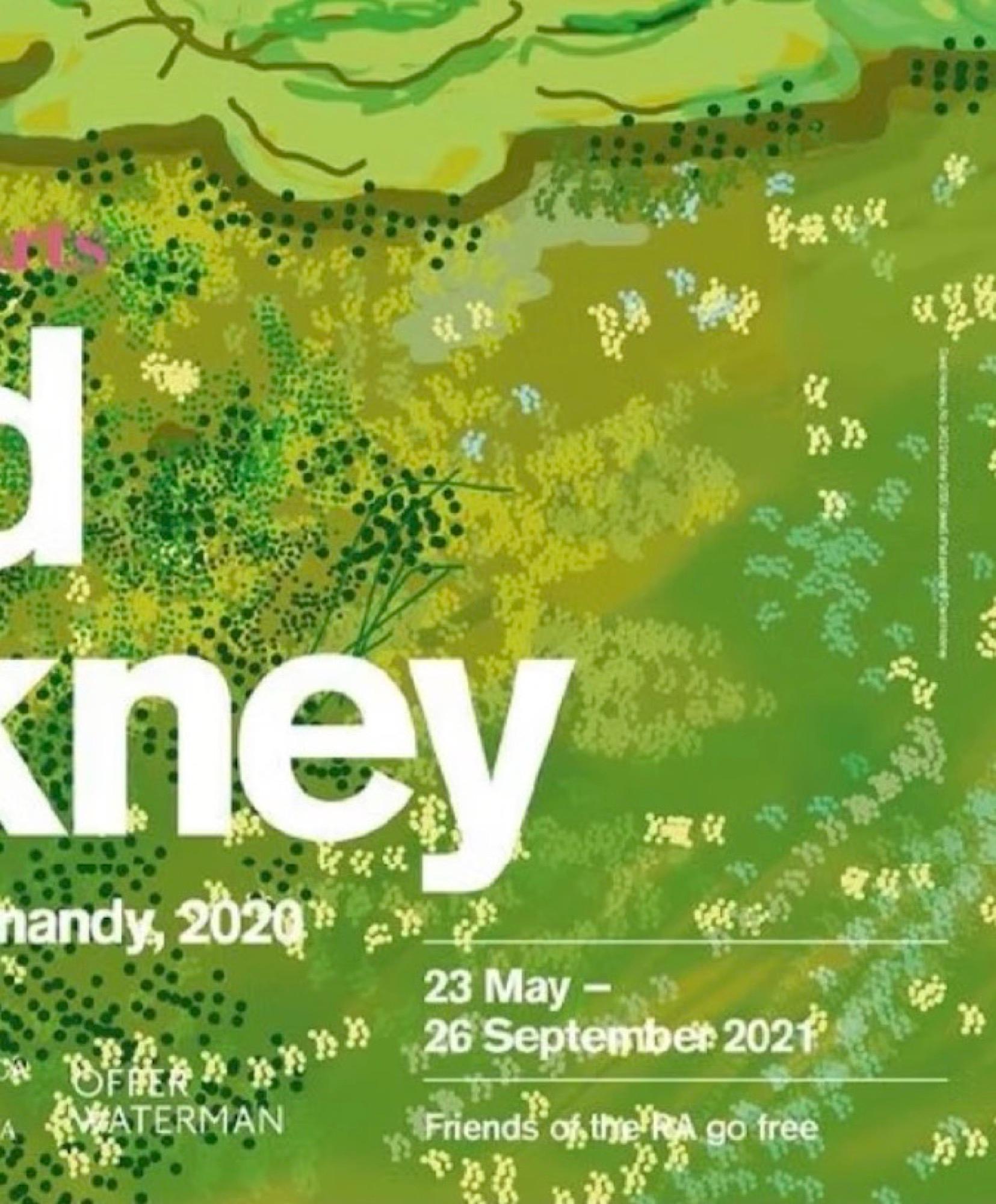 David Hockney The Arrival of Spring, Normandy Royal Academy Exhibition Poster For Sale 2
