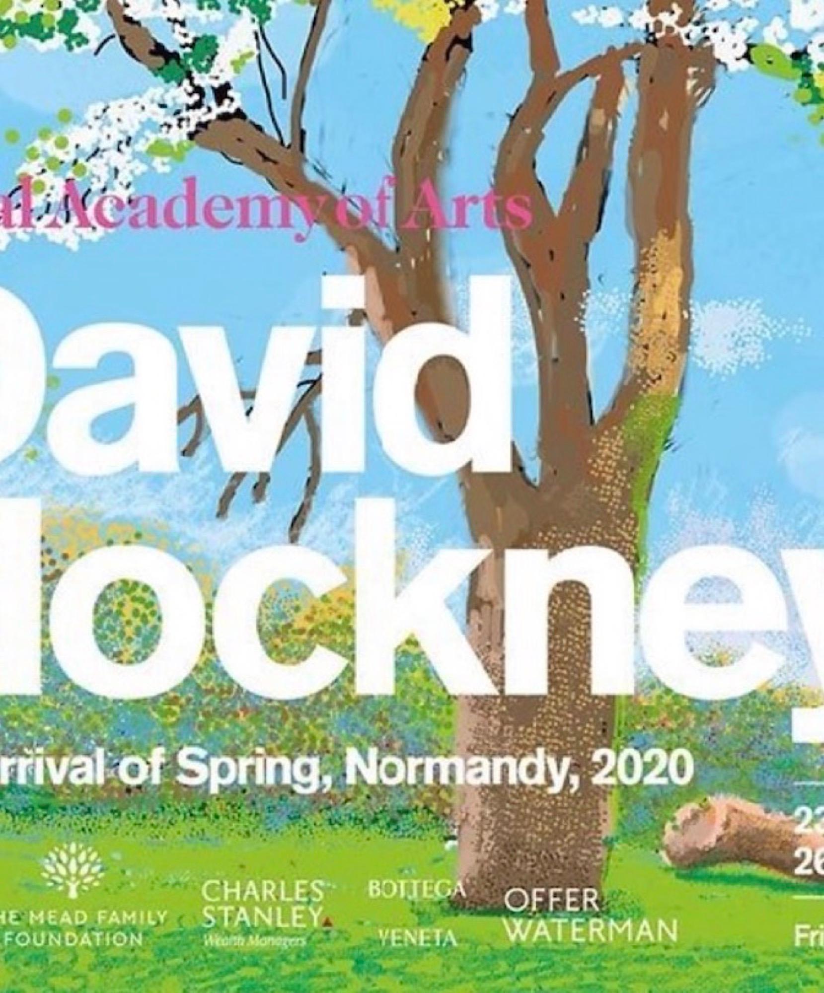 David Hockney The Arrival of Spring, Normandy Royal Academy Exhibition Poster For Sale 3