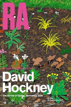 David Hockney The Arrival of Spring, Normandy Royal Academy Exhibition Poster