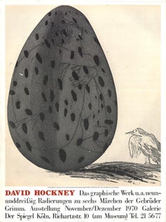 Vintage David Hockney 'The Boy Hidden In Egg' 1970- Lithograph