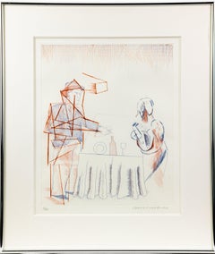 David Hockney The Buzzing of the Blue Guitar Etching From The Blue Guitar Series