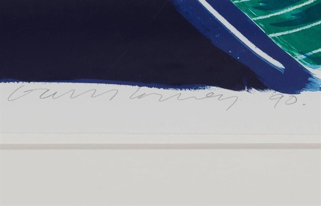 David Hockney:: „Die Welle“:: Lithographie auf Bögen:: (6/50):: 1990 2