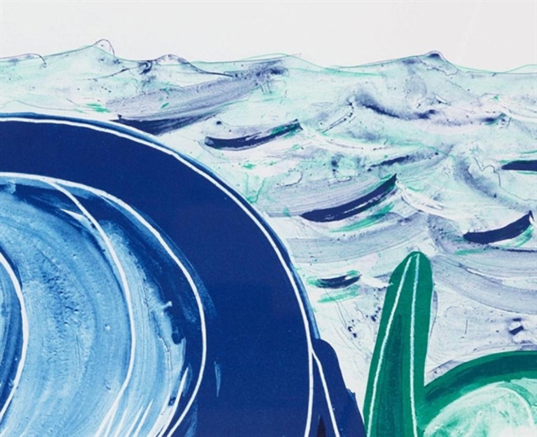 David Hockney:: „Die Welle“:: Lithographie auf Bögen:: (6/50):: 1990 5