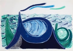 David Hockney, "The Wave", Lithograph on Arches, (6/50), 1990