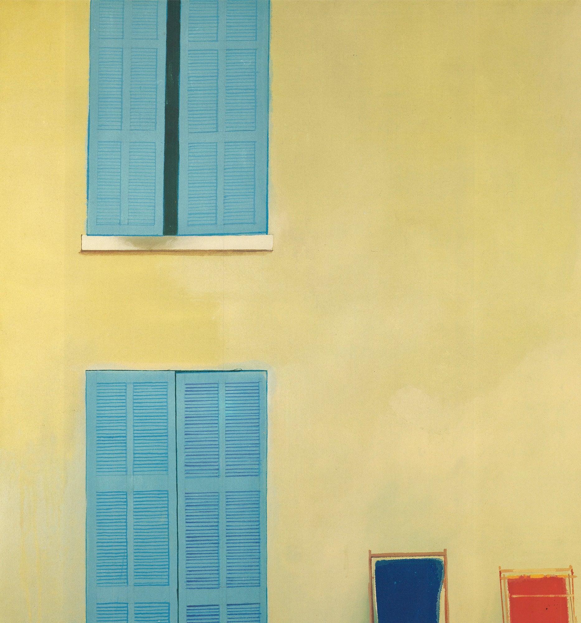 David Hockney 'Dos tumbonas, Calvi' 1985 Pop Art Vintage en venta 2