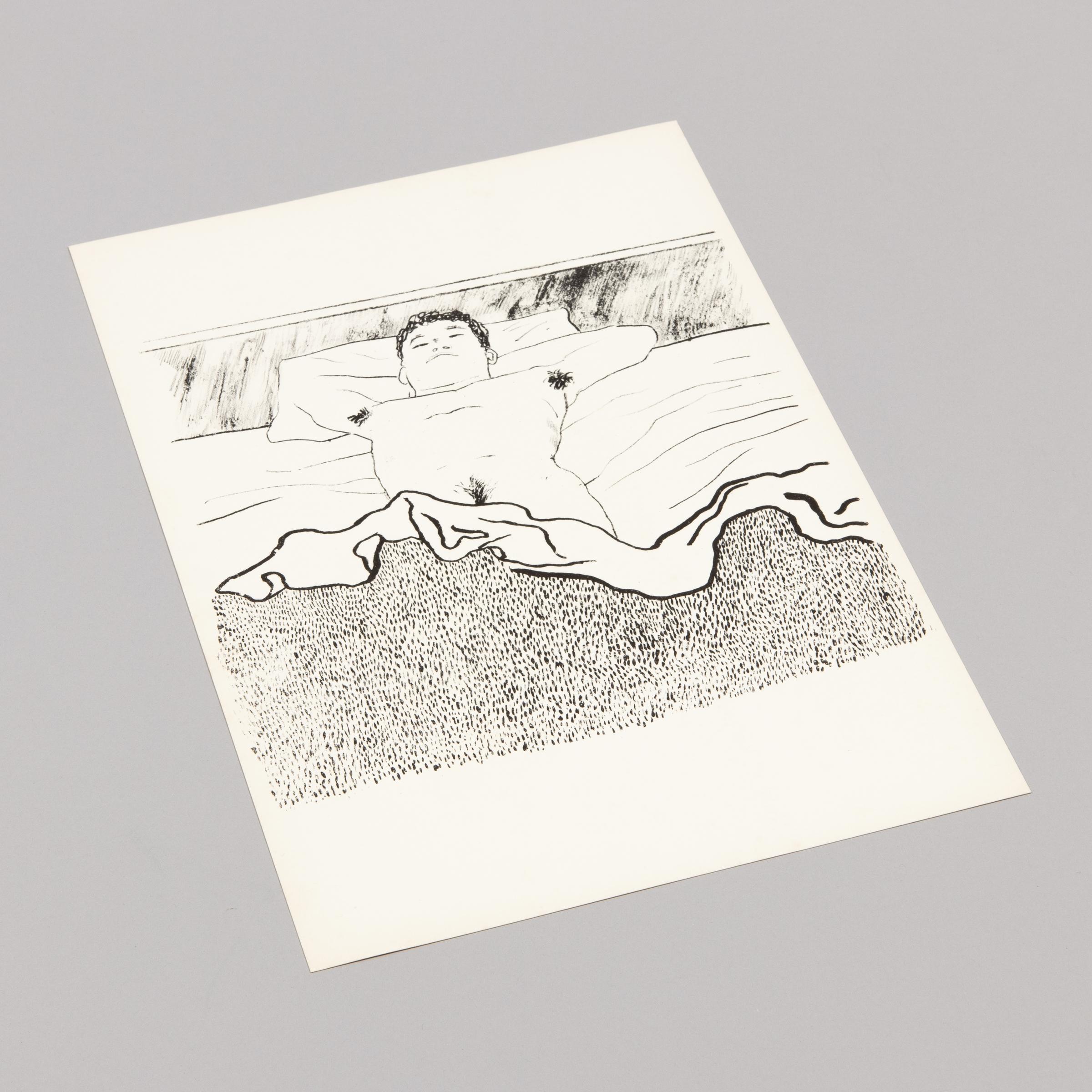 David Hockney, Untitled (from Geh durch den Spiegel): Male Nude, Original Print For Sale 1