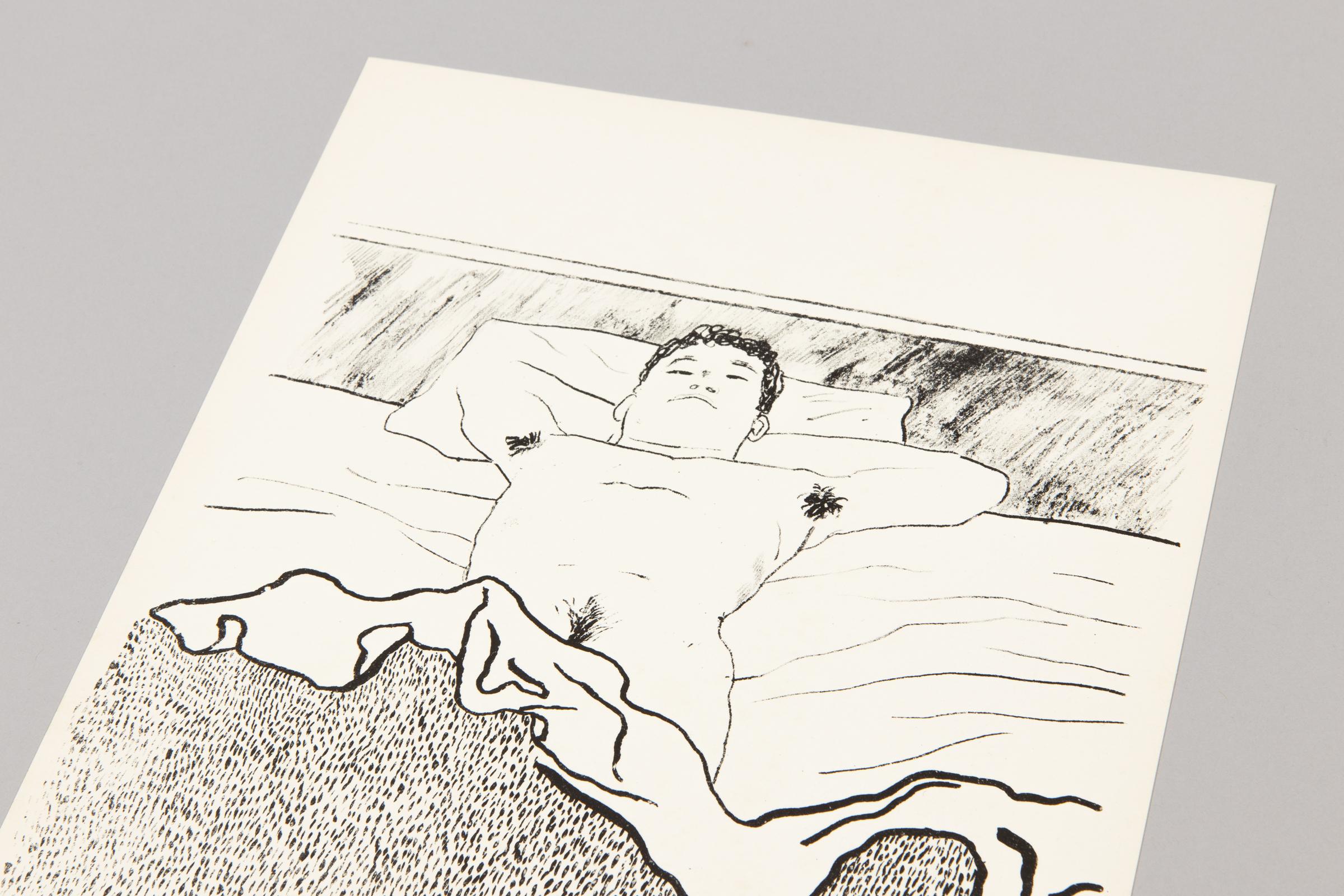David Hockney, Untitled (from Geh durch den Spiegel): Male Nude, Original Print For Sale 3
