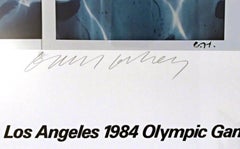 Deluxe Hand Signed Lt Ed Olympic Diver in Swimming Pool coveted lithograph w/COA