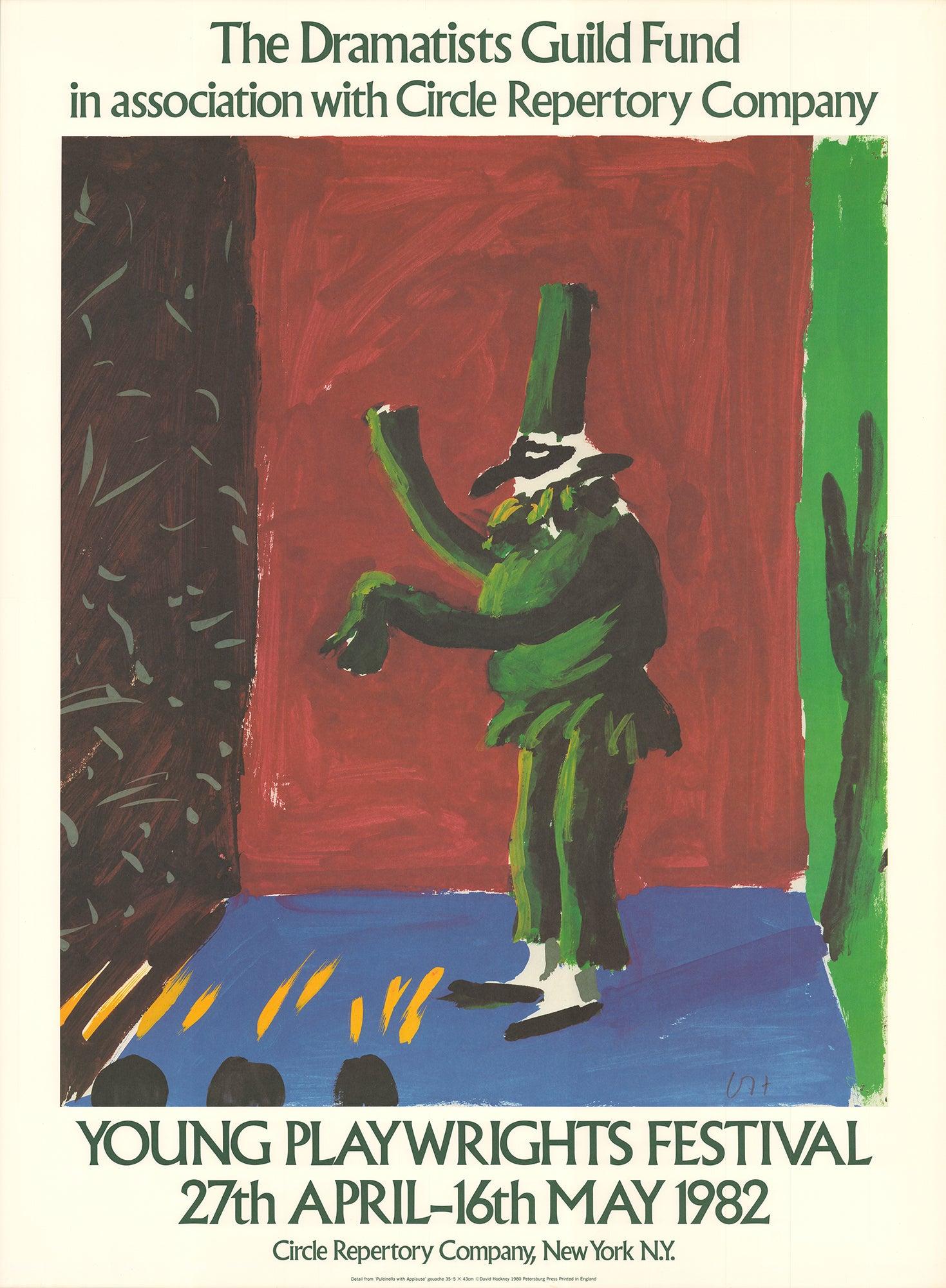 Detail from Pulcinella with Applause Poster, Pop Art, 1982, Excellent - Print by David Hockney