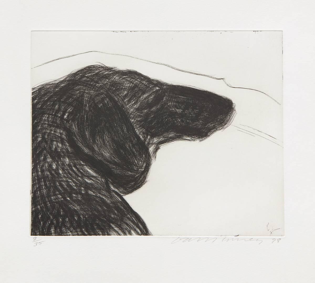 David Hockney Animal Print - Dog Etching No.6, from Dog Wall
