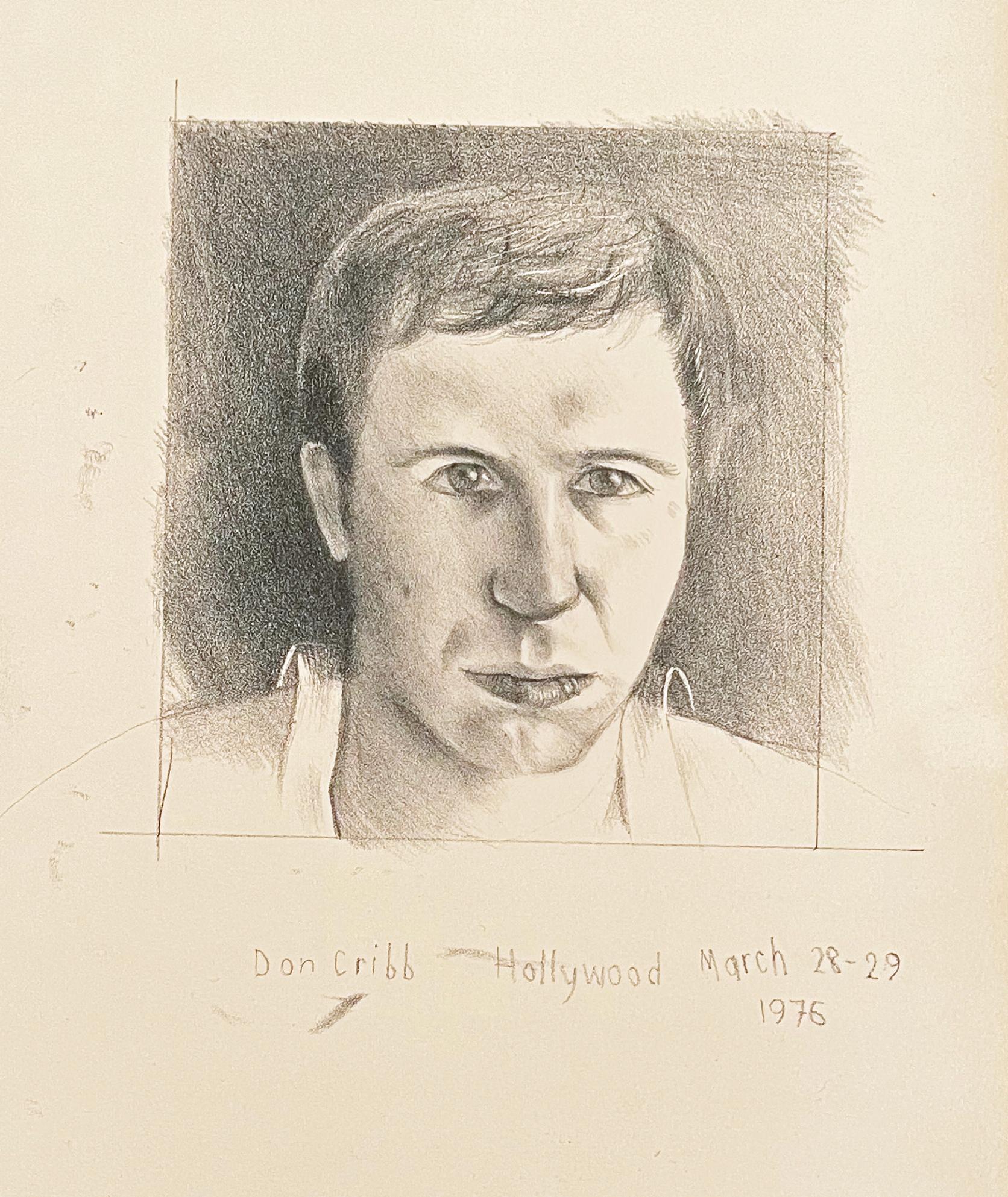 David Hockney Portrait Print - DONALD CRIBB