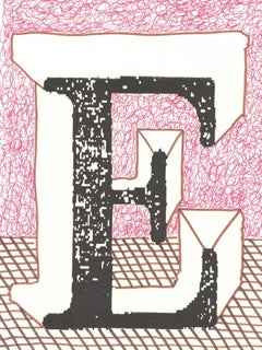„E“ aus „Hockneys Alphabet“ von David Hockney