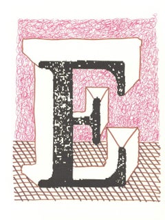 'E' From 'Hockney's Alphabet' By David Hockney