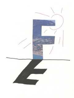„F“ aus „Hockneys Alphabet“ von David Hockney
