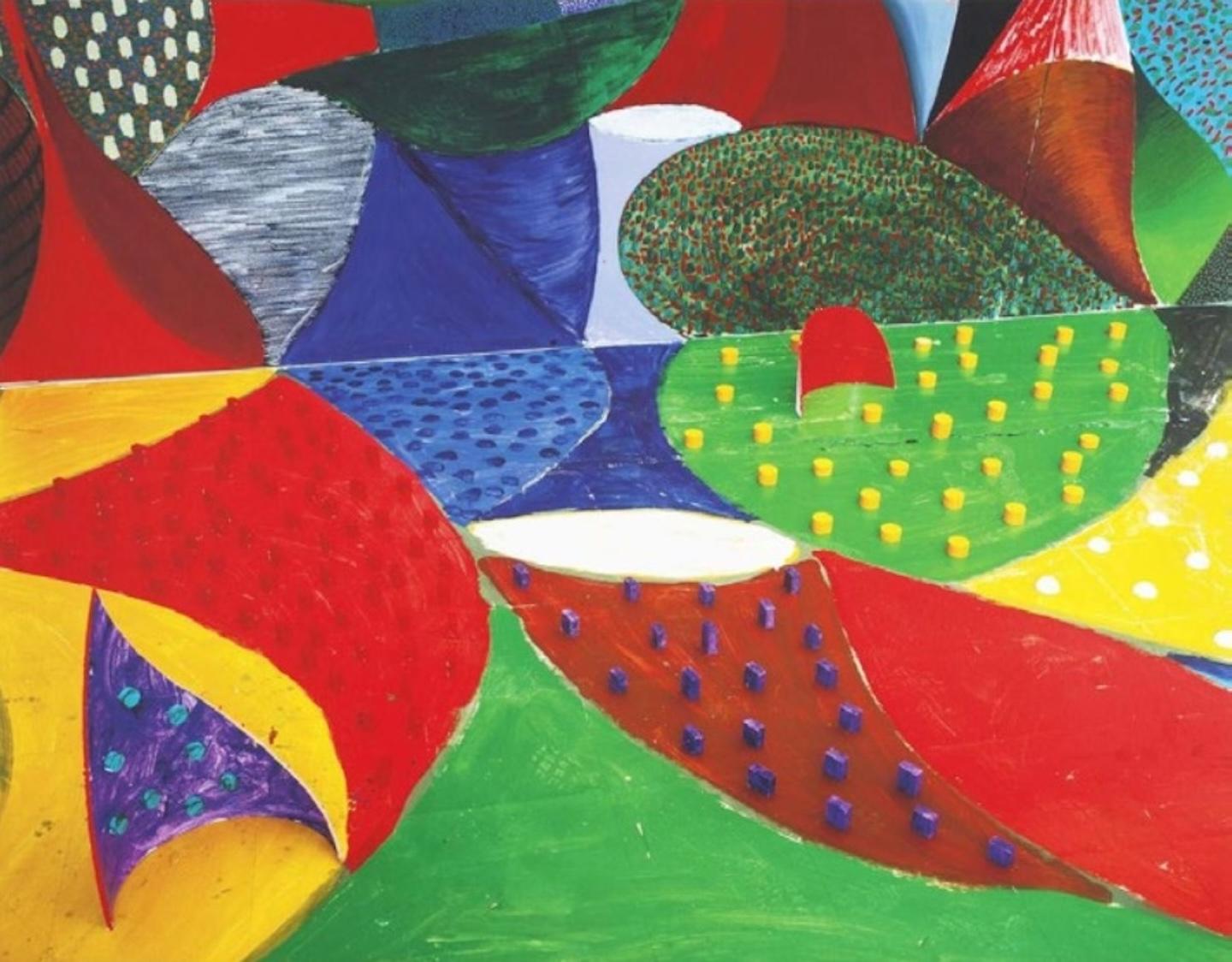 David Hockney Abstract Print - Fifth Detail Snail’s Space March 27th 1995