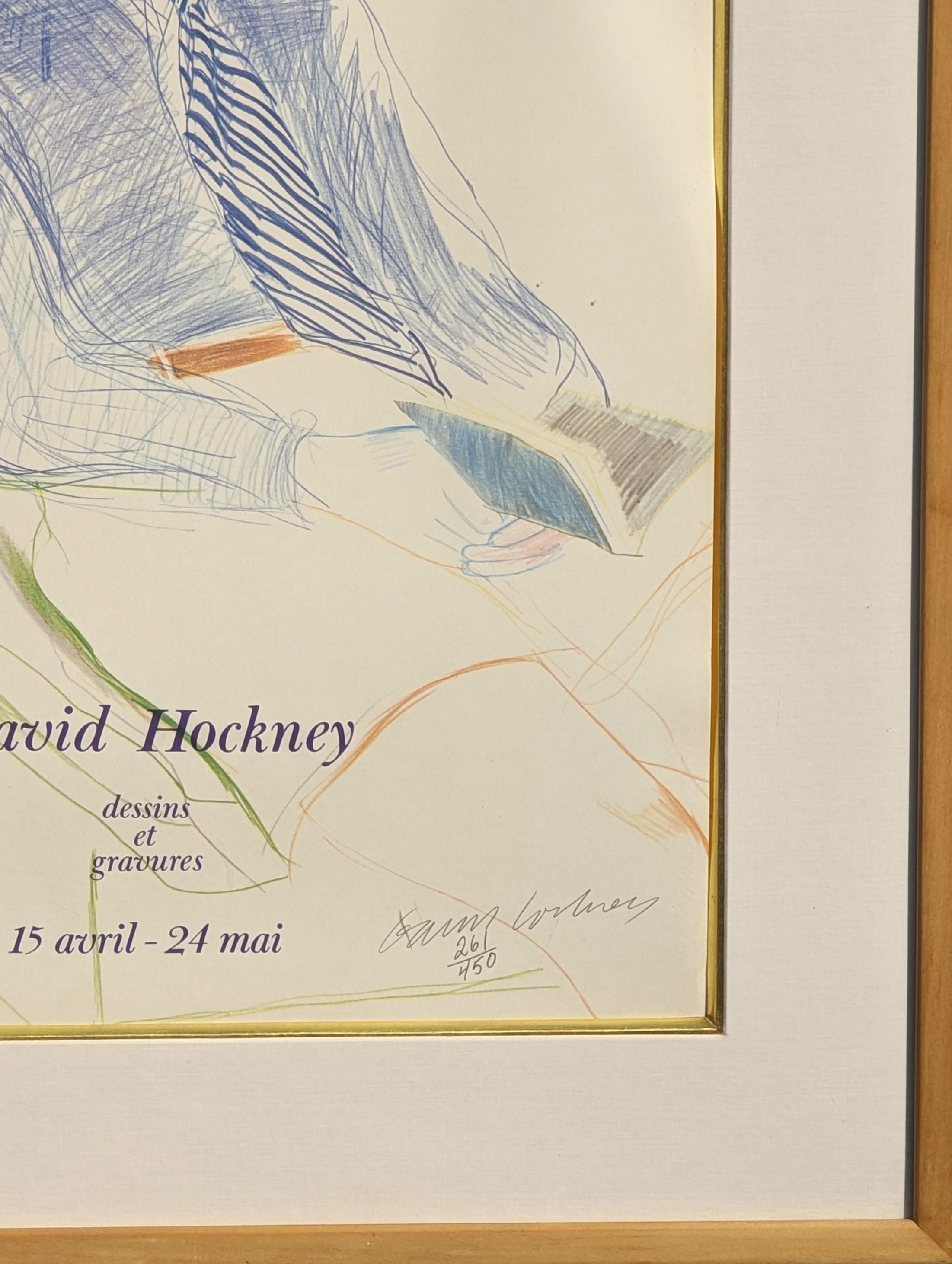 Original signed exhibition poster for David Hockney's 