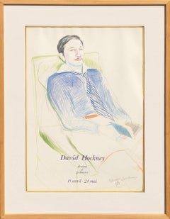 Figurative Signed Lithograph Poster for the 1975 Dessins et Gravures Exhibition