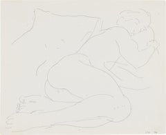 Figure Sleeping By David Hockney