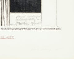 French Shop -- Etching, Architecture Print by David Hockney