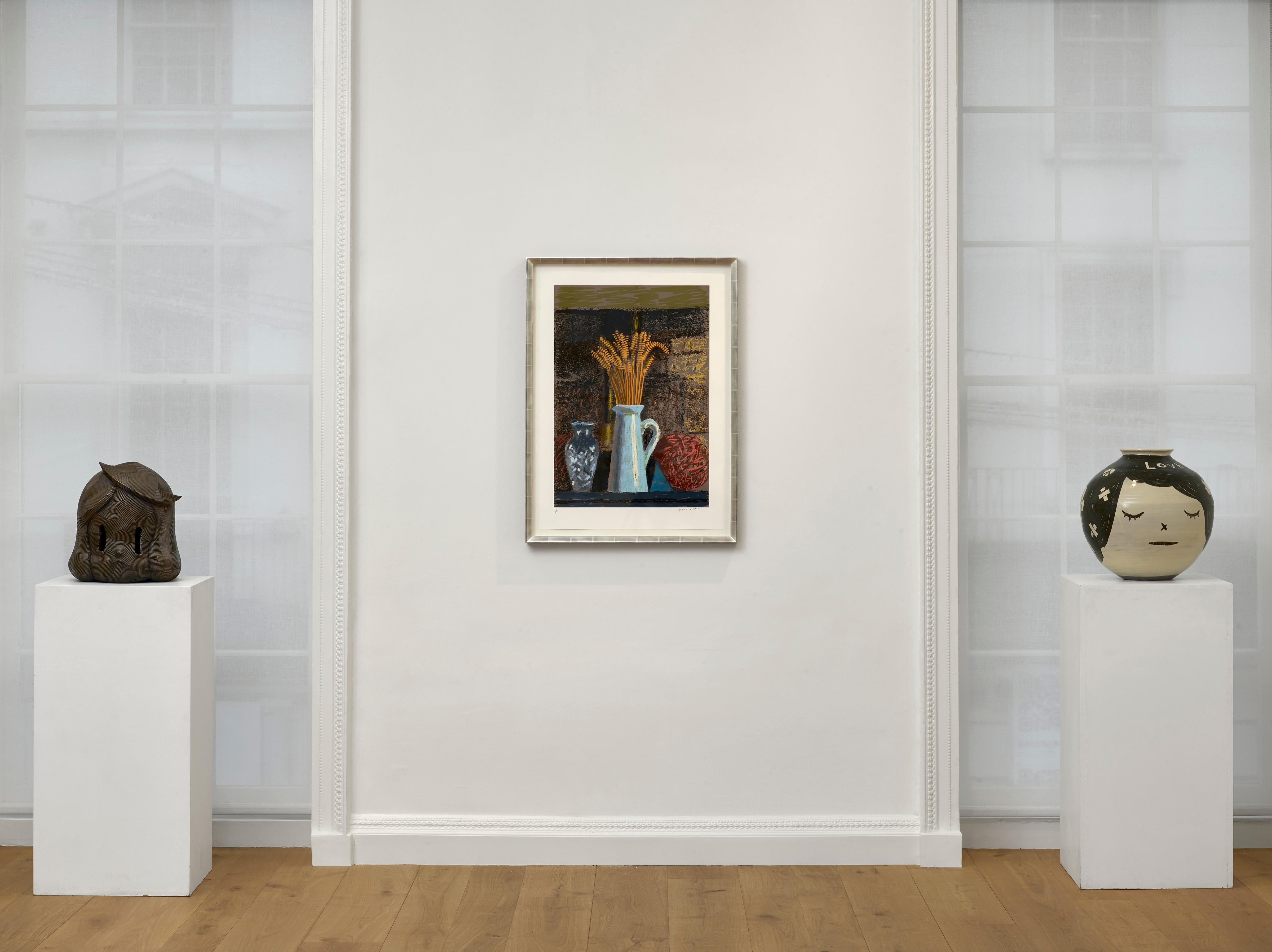 Glass Vase, Jug and Wheat - Print by David Hockney