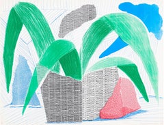 Green Grey & Blue Plant, July (Diptych)