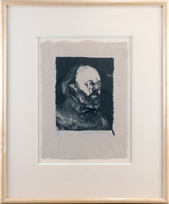 Henry '73 (Framed) David Hockney portrait drawing of Metropolitan Museum curator