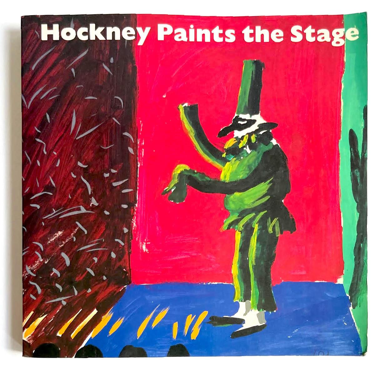 Hockney peint le plateau (signé à la main et inscrit d'un pochoir de drapeau français) - Pop Art Print par David Hockney