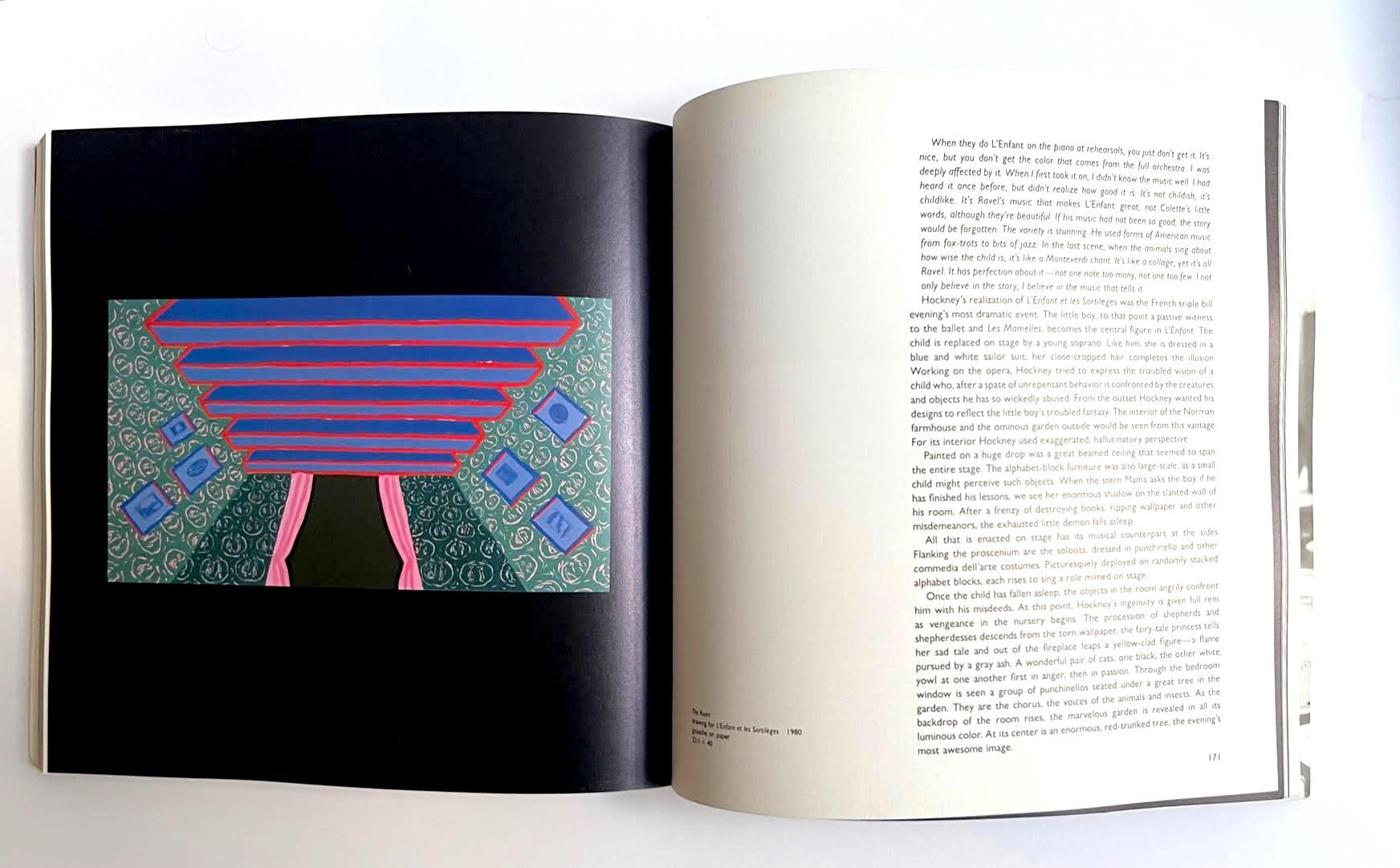 Hockney Paints the Stage (Hand signed and inscribed with French flag drawing) For Sale 2