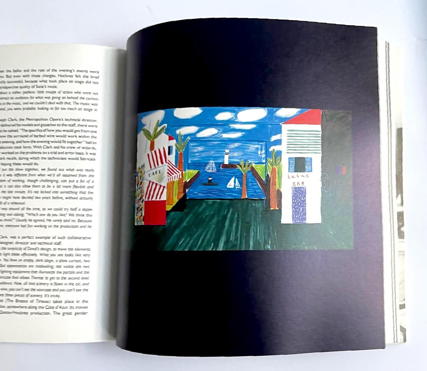 Hockney Paints the Stage (Hand signed and inscribed with French flag drawing) For Sale 3