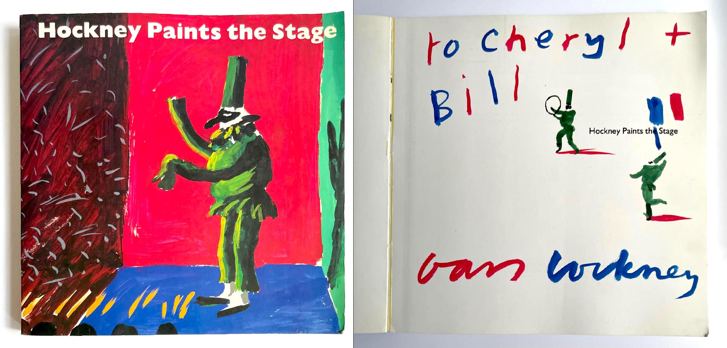 Hockney Paints the Stage (Hand signed and inscribed with French flag drawing)