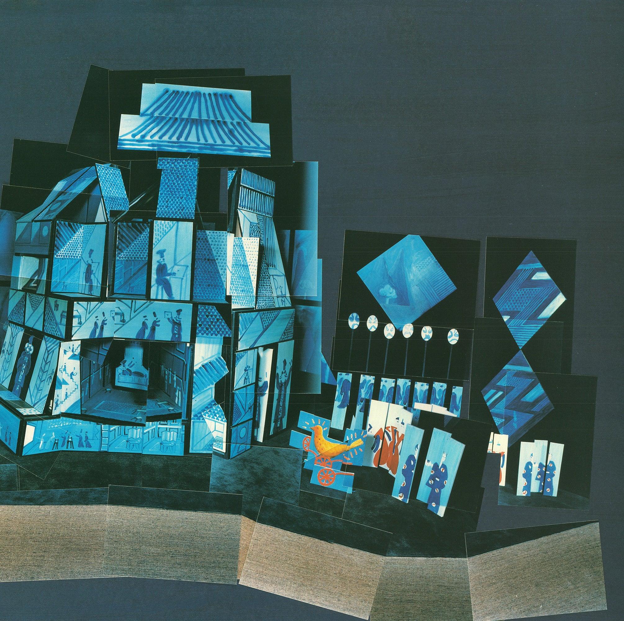 This first edition exhibition poster, titled Walking Past Le Rossignol, was created by David Hockney and is a distinguished piece in his portfolio. Referenced as No. 151 in the 1994 book David Hockney: Poster Art by Brian Baggot and No. 120 in the