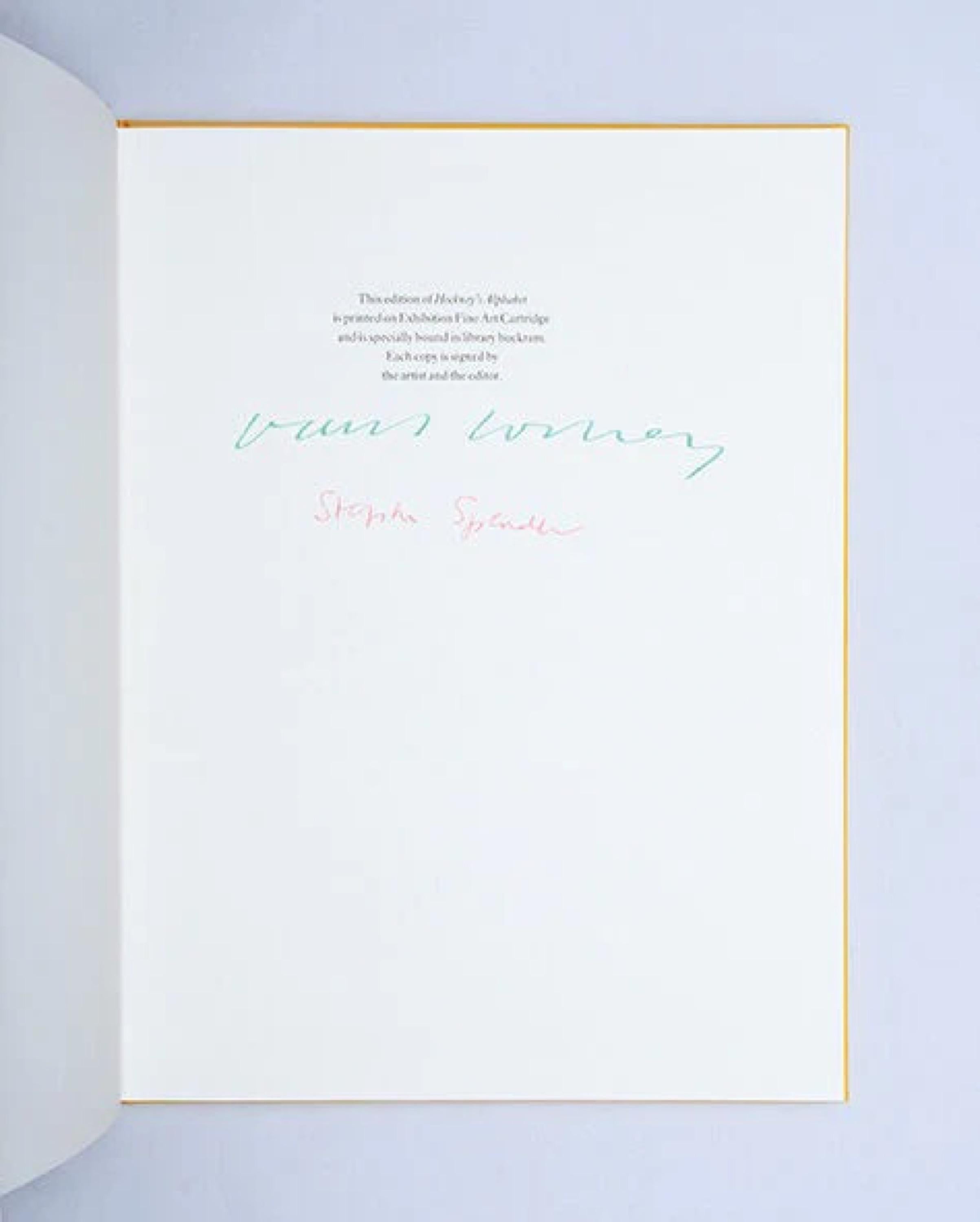 Alfabeto de Hockney, firmado a mano por Hockney - Print de David Hockney