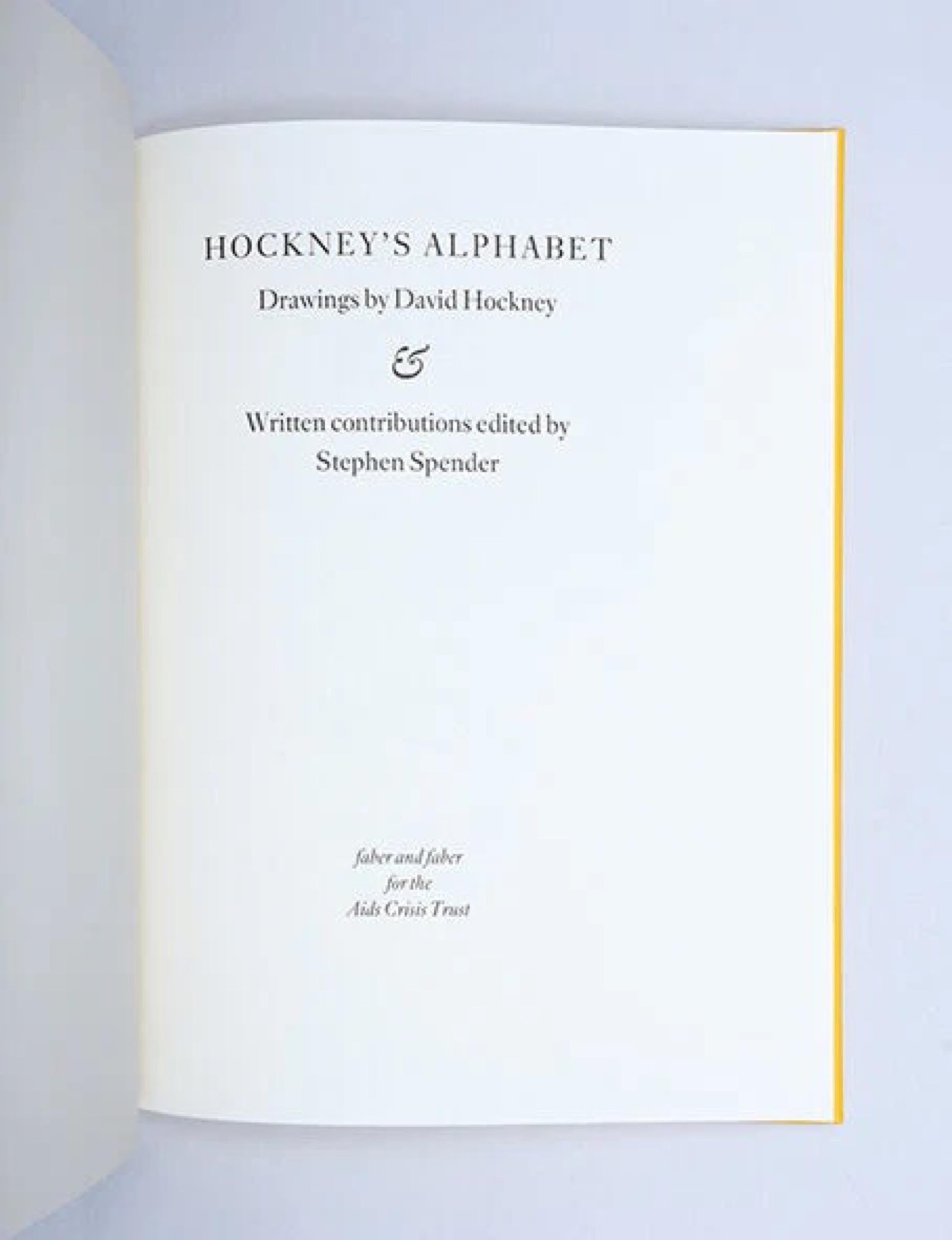 Alfabeto de Hockney, firmado a mano por Hockney - Print Contemporáneo de David Hockney