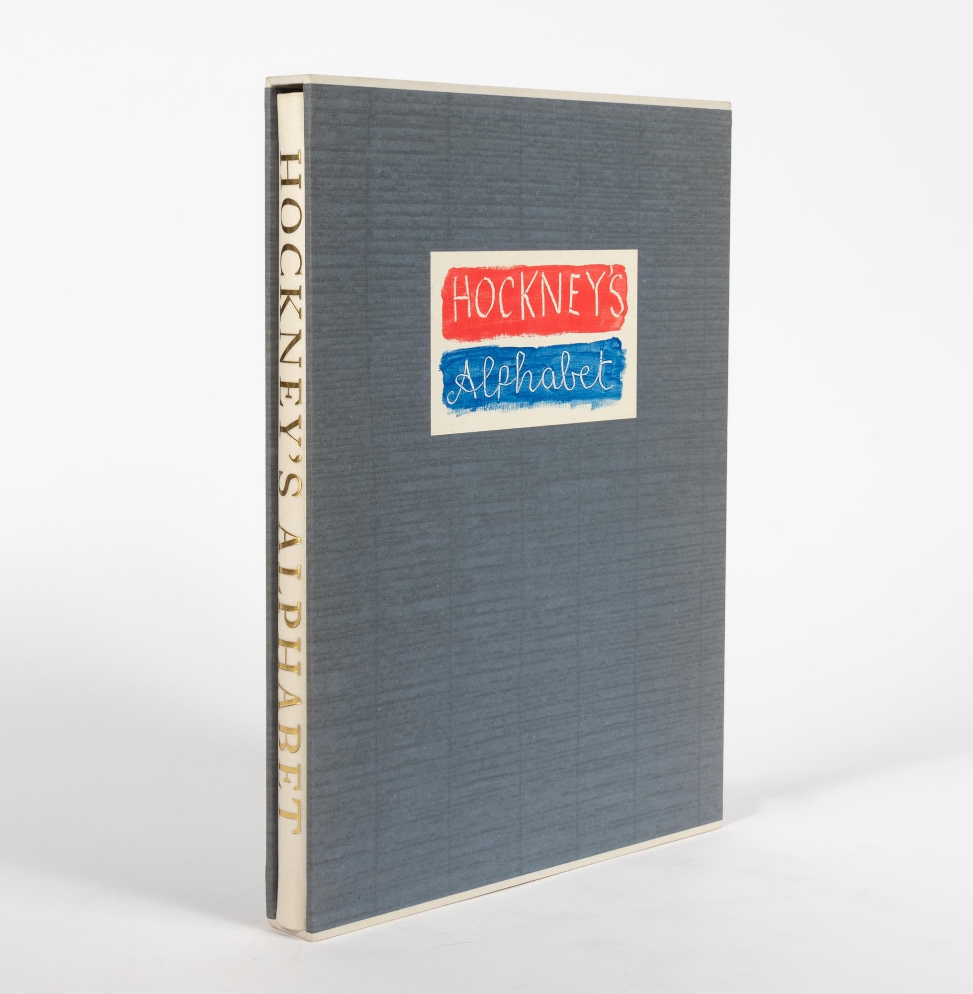Hockney's Alphabet, Portfolio mit 26 Lithografien, signiert von Hockney und 23 Schriftstellern im Angebot 11