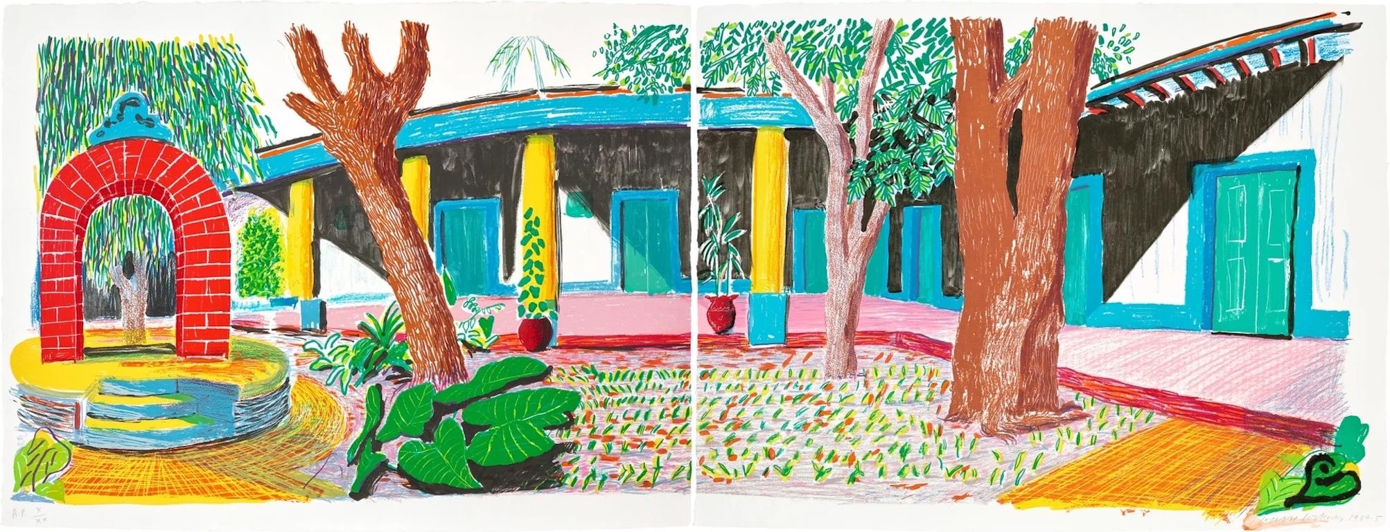 David Hockney Landscape Print - Hotel Acatlán: Second Day, from Moving Focus (T.G. 283, M.C.A.T. 270)