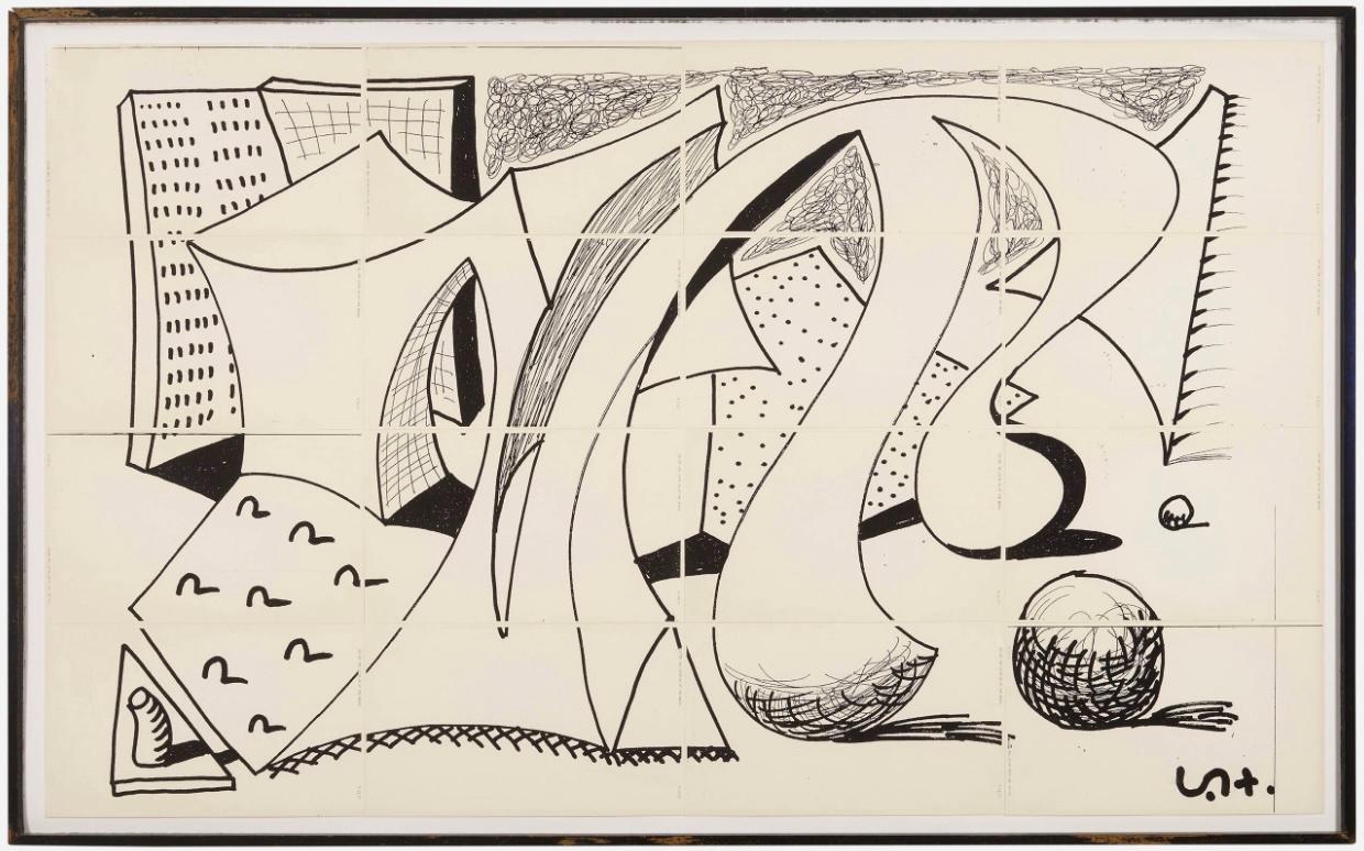 David Hockney Abstract Print - Hotel by the Sea, 15 October