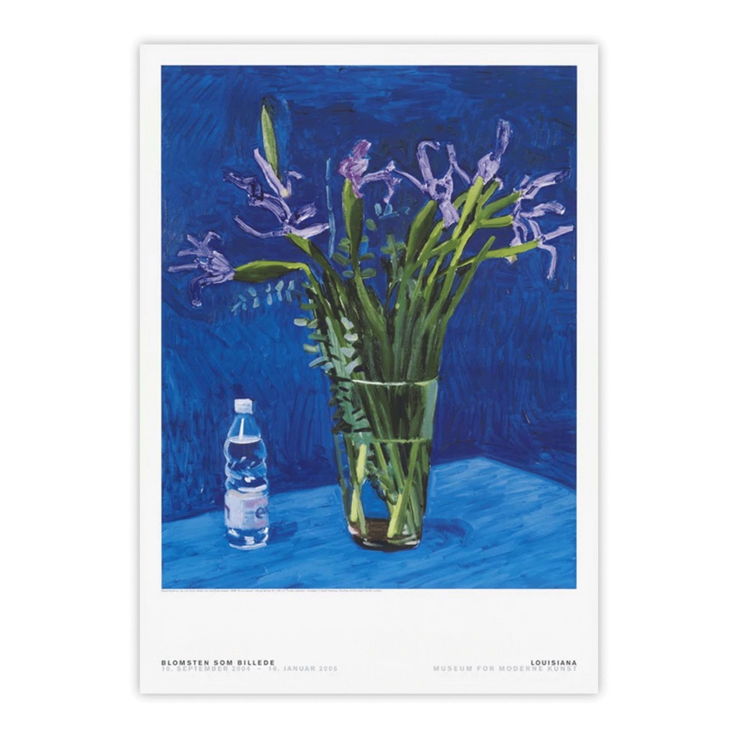 Idris With Evian Bottle - Print by David Hockney