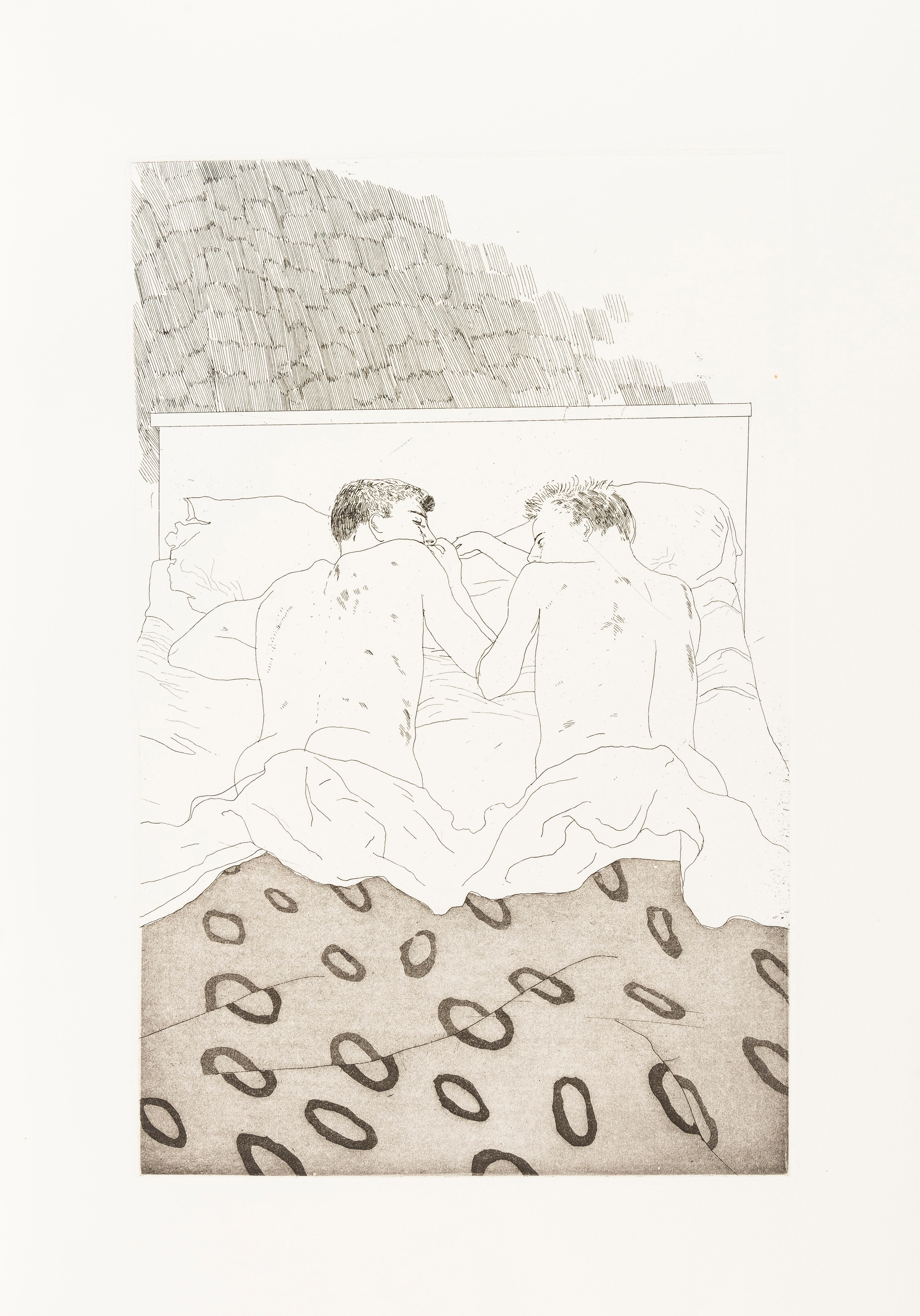 David Hockney Nude Print - Illustrations for fourteen poem by C. P. Cavafy