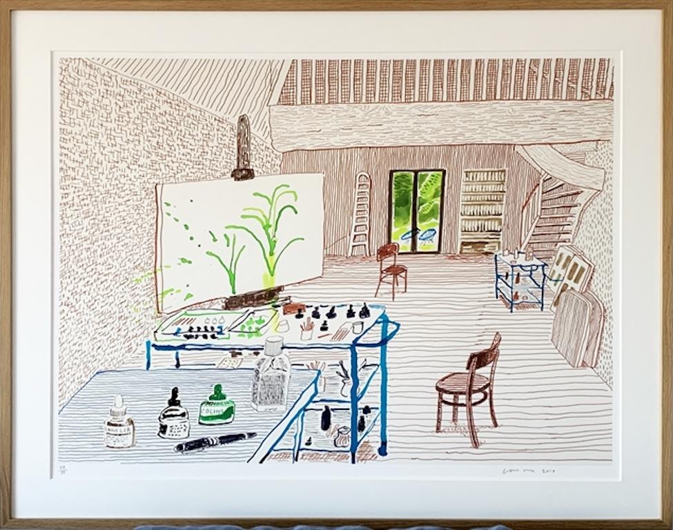 In the Studio (from My Normandy series) - Print by David Hockney