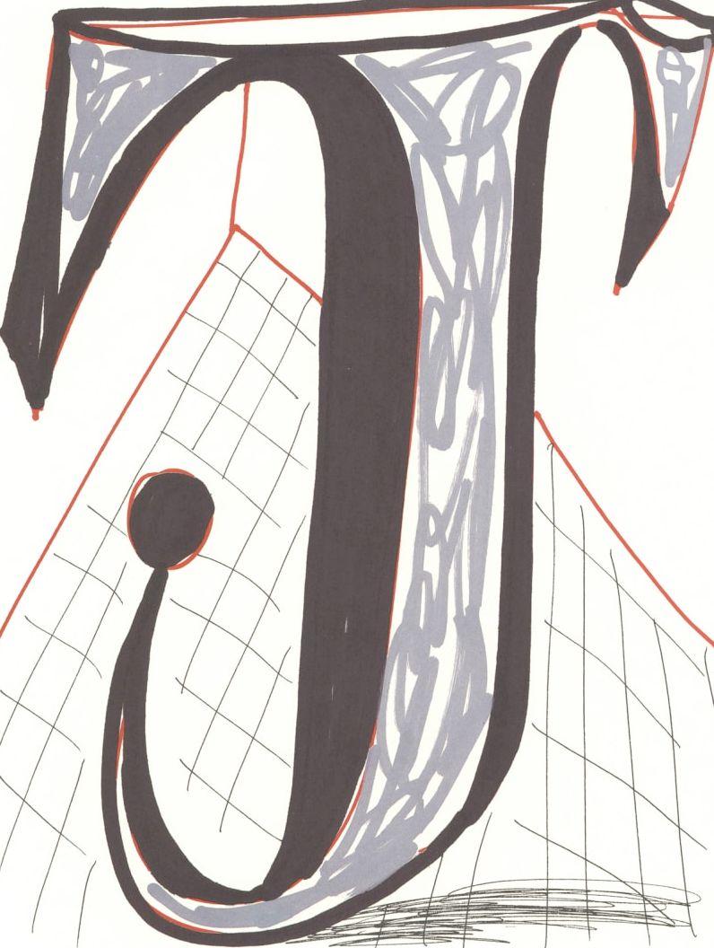 'J' From 'Hockney's Alphabet' By David Hockney For Sale 1
