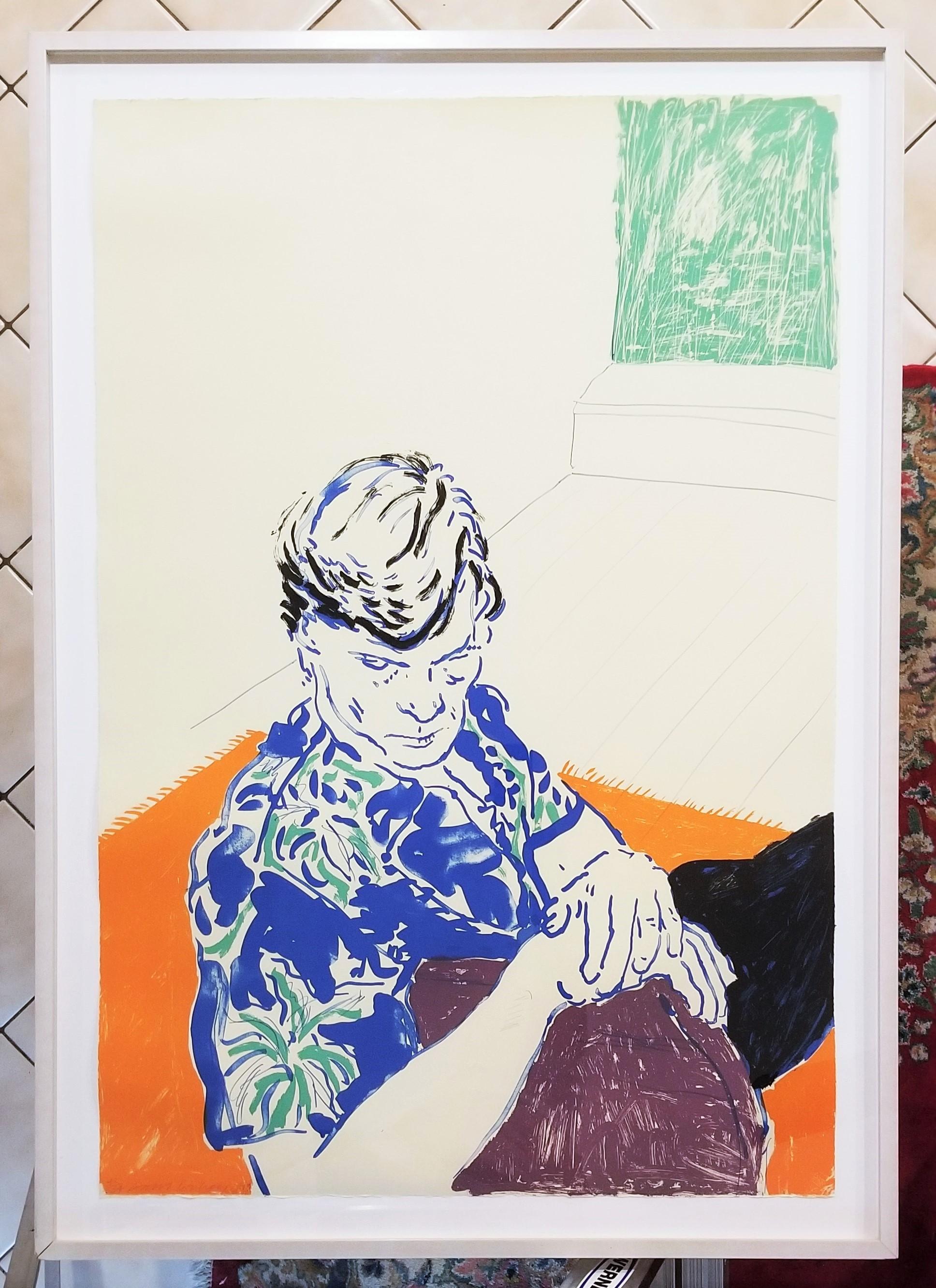 Joe with Green Window - Contemporary Print by David Hockney