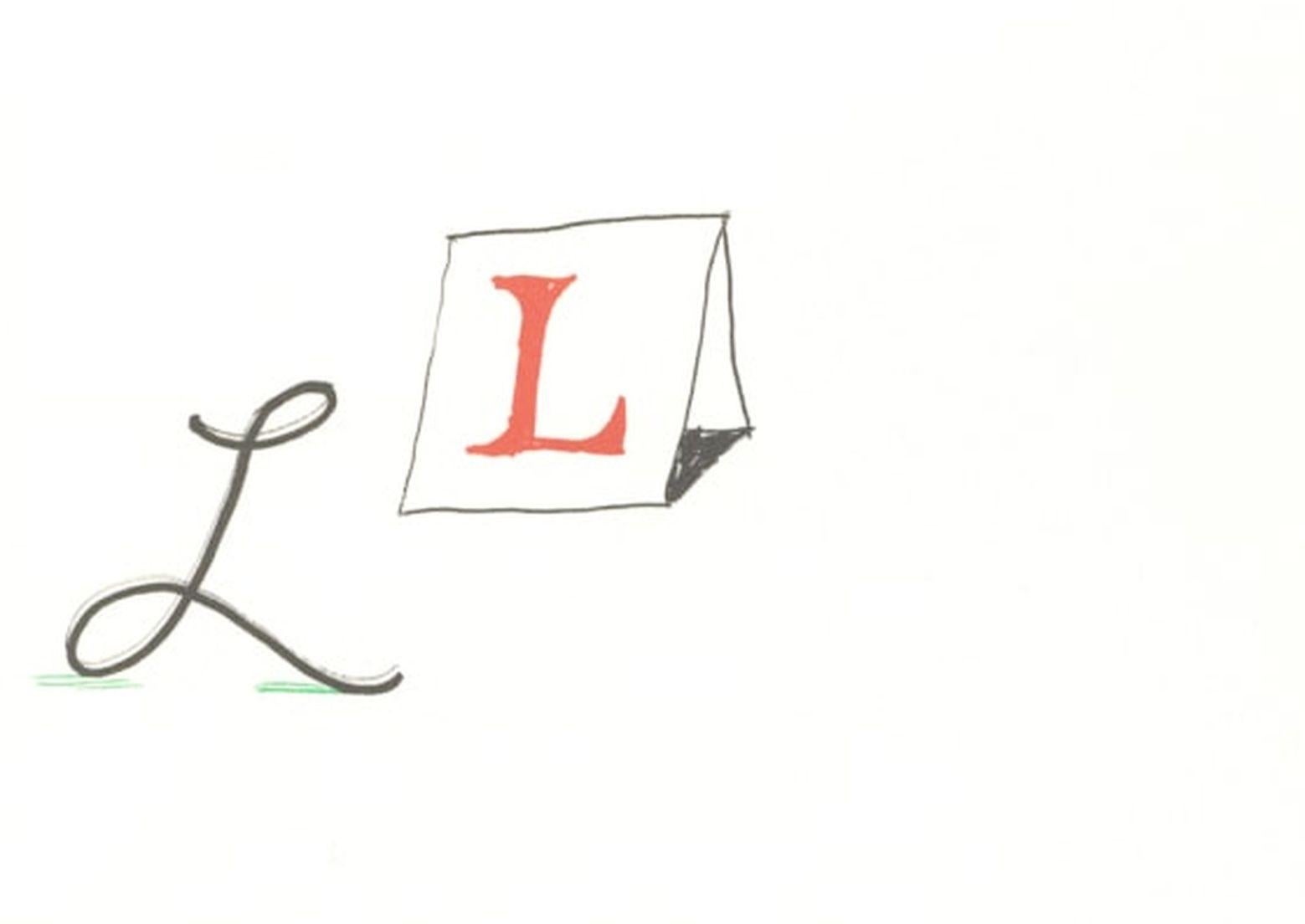 'L' From 'Hockney's Alphabet' By David Hockney For Sale 2