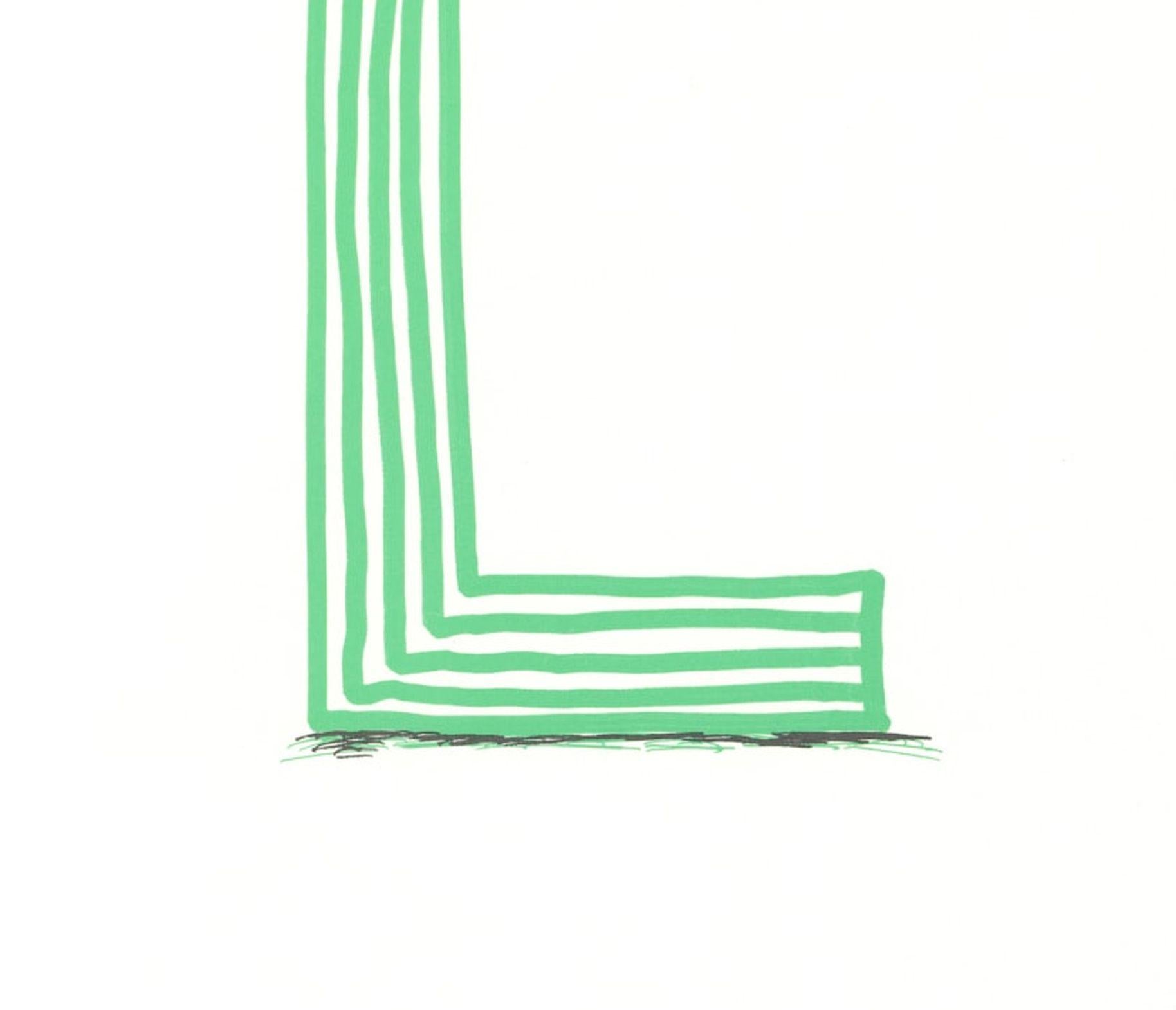'L' From 'Hockney's Alphabet' By David Hockney For Sale 3