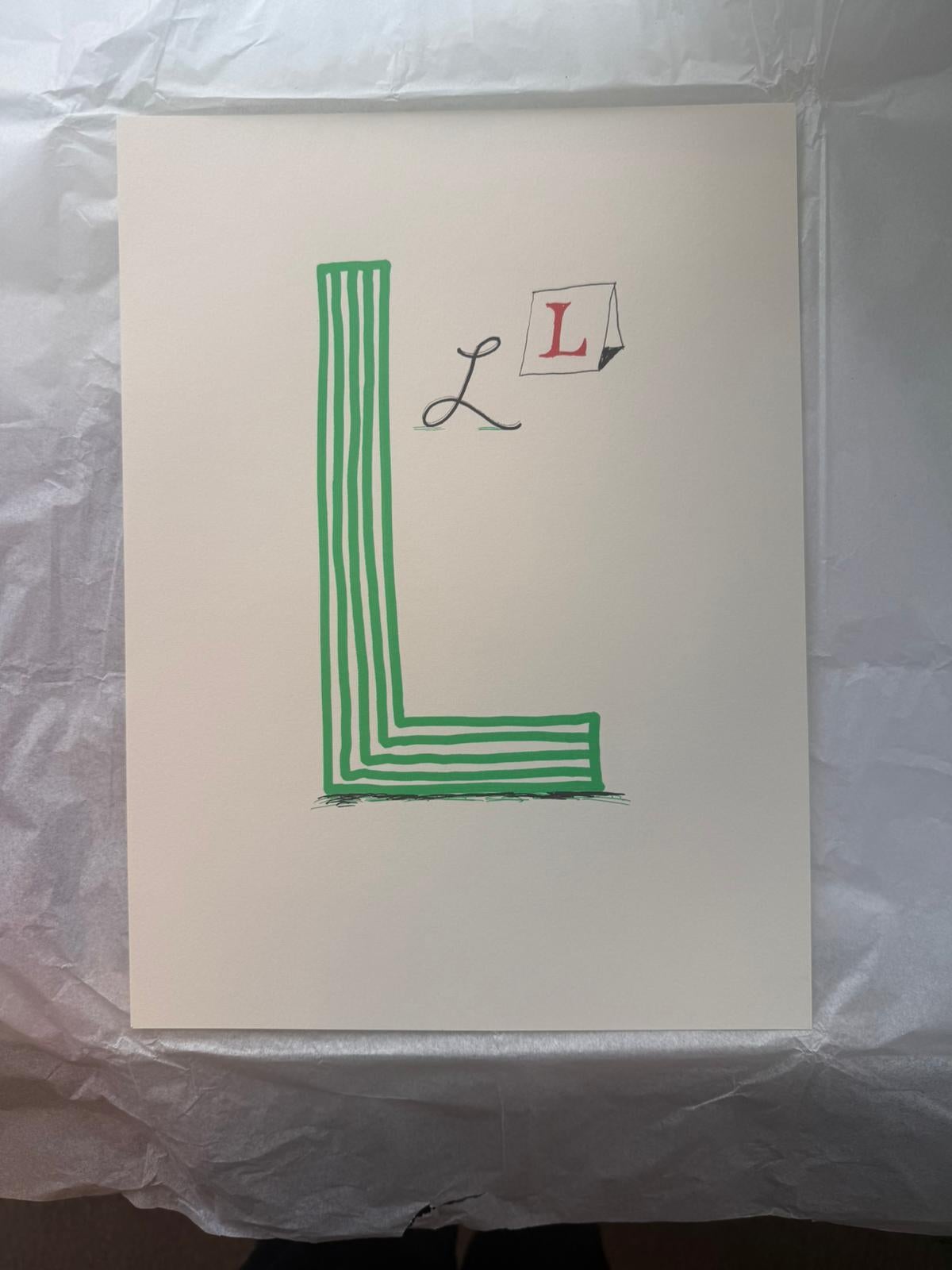 'L' From 'Hockney's Alphabet' By David Hockney For Sale 4