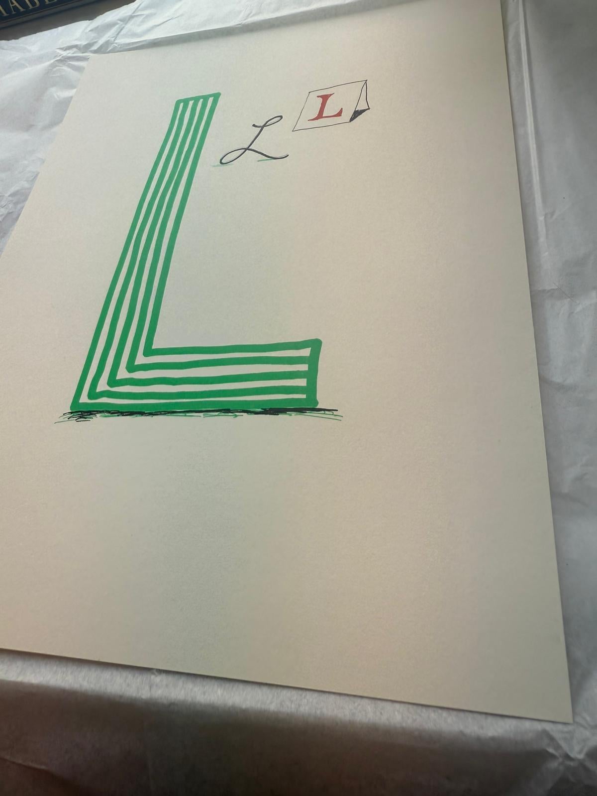 'L' From 'Hockney's Alphabet' By David Hockney For Sale 5