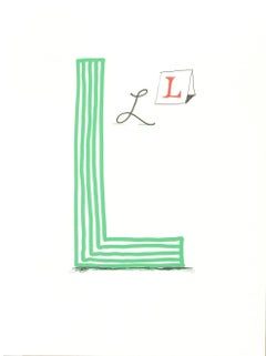 L" del "Alfabeto de Hockney" de David Hockney