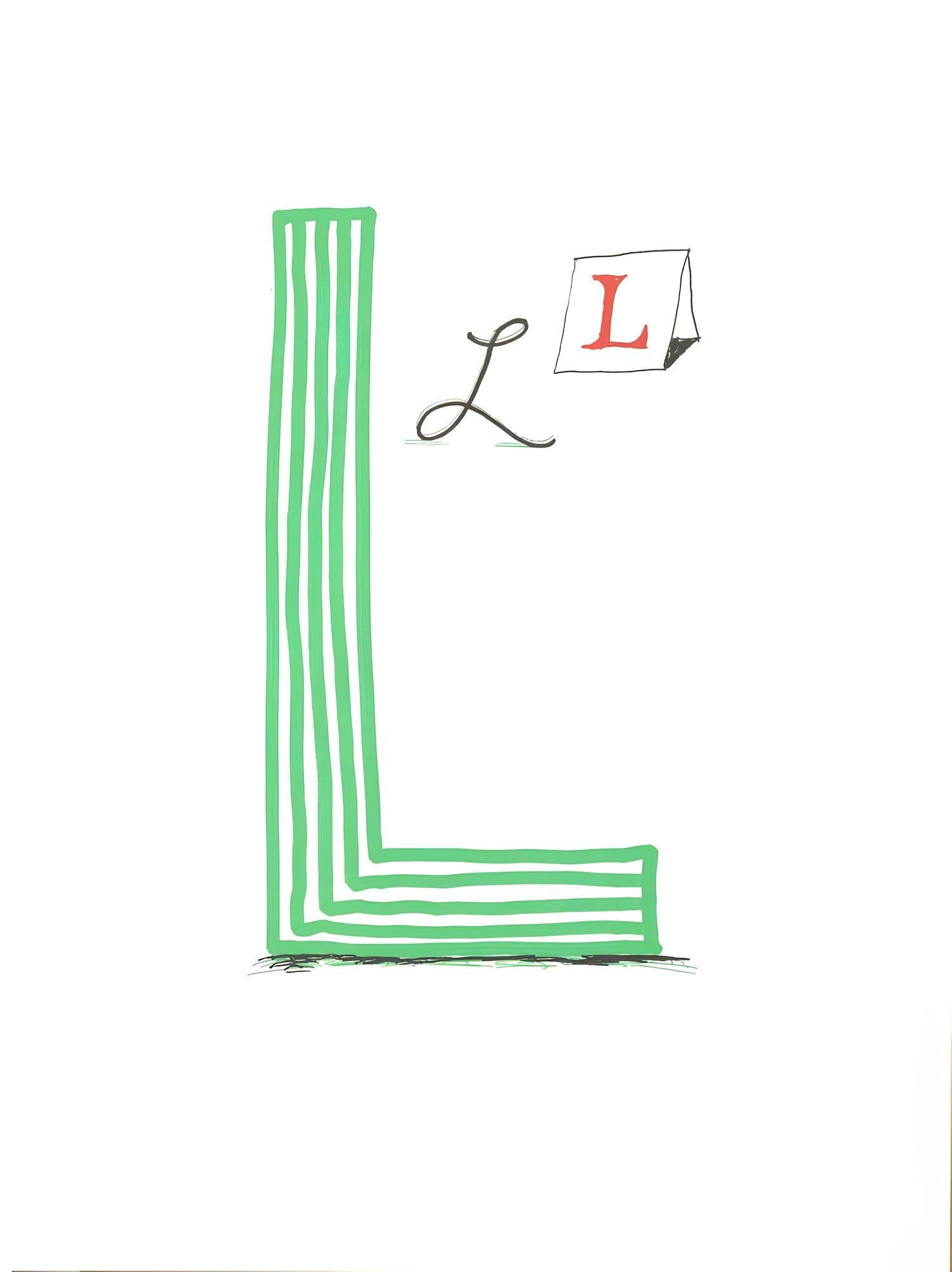 Lithograph in colors on vélin Exhibition Fine Art Cartridge paper. Paper Size: 12.75 x 9.75 inches. Inscription: Unsigned and unnumbered, as issued. Notes: From the folio, Hockney's Alphabet, Drawings by David Hockney, 1991. Published by Aids Crisis