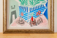 Living Room and Terrace, juillet 1986 - Impression faite à la main par David Hockney